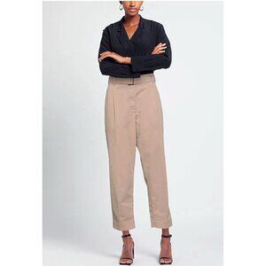 Brunello Cucinelli Belted Beige Tan Baggy Pants Sz 46 IT/10 US Designer Luxury